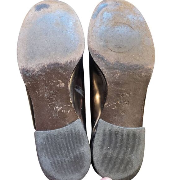 Tory Burch Loafers Women's 7 Pewter Metallic Leather Driving Shoes - Picture 6 of 8